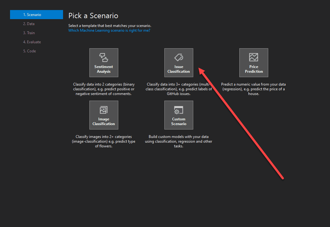 Select Issue Classification