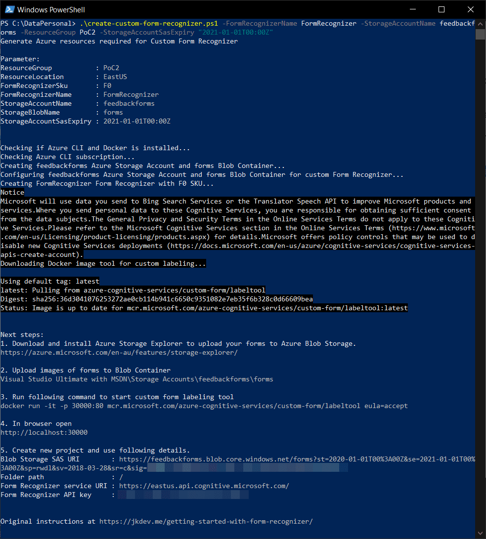 custom-form-recognizer-setup-script
