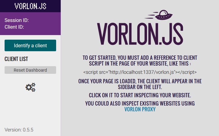 Remote web debugging with Vorlon