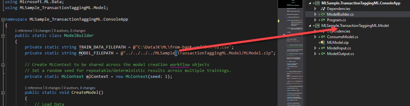 Model Builder has a bug in generating the right path if project contains a dot in the name